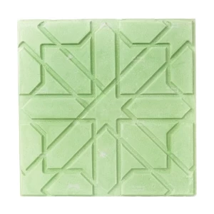 Concrete Tile 40x40x5 cm Light Green, Islamic Geometric Design | Al Sarif Building Materials