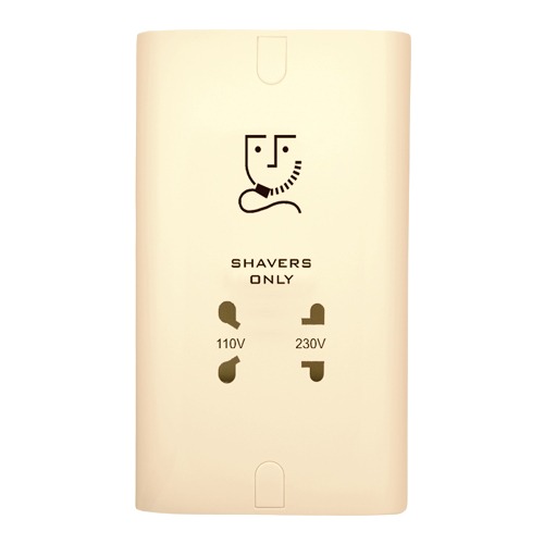 Shaver Socket 2g 20 Amp Size 7x14 cm Beige ALF Classic | Al Fanar