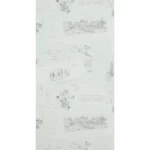 ورق جداري شبابي واطفال هولندي مقاس 10 م×0.53 م، لون رمادي فاتح، موديل 17201