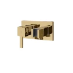 Copper Bidet Spray Mixer Equipped with Holder, Pressure 15 Bar, Dimensions 7×13.5×12.6 cm, Shiny Gold Color