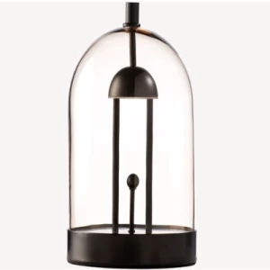Wooden Table Lamp 20 cm Height, 20 cm Width, Black Color | Abyat Company