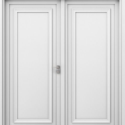 Double Wooden Door Premium Design 220×235 cm White | YT-24957641