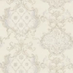 Italian Wallpaper classic design 10m x 1.06m, light beige, model 82859
