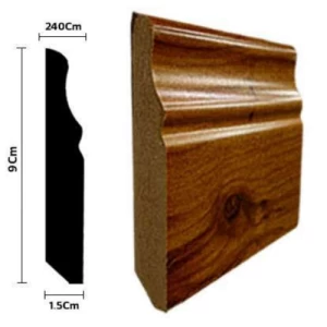 Wooden Decorative Skirting Dark Brown, Size 240x9 cm, Thickness 1.5 cm, Model 2199