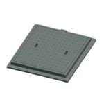 غطاء منهول  حديد زهر 400×400 مم، مربع الشكل  حموله 12.5 طن  لون رمادي | مصنع سعودي كاست