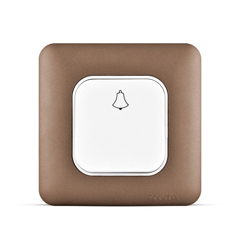 Bell Switch 1 Gang 10 Amp, Copper Color, 7x7 cm, 250V | Spectra