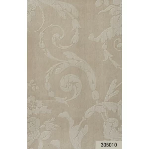 Italian Wallpaper Beige Color Floral Design, Size 10m x 0.73m, Model 305010 | Balbaid Decor Company