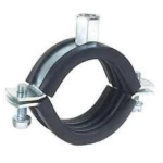 Galvanized  Ring Split Pipe Clamp with EPDM Rubber lining, Size  3 inch | Salaba Company