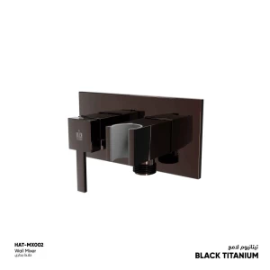 Wall Shattaf Mixer MX002 With Stand 13.5×10.4 cm, Bright Titanium | Hatch Company