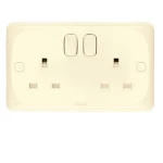 فيش كهرباء مزدوج بمفتاحين ثنائى القطب 13 أمبير  الفنار موديل ميرا المقاس  7x14 اللون البيج