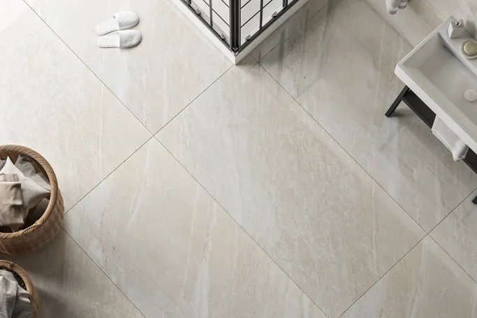 Polish Porcelain Floor Tiles 160x80 cm, Biege, Star Flakes Model | Abyat Company