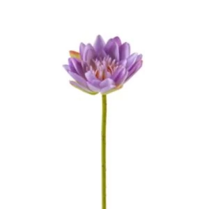 Artificial Water Lily Flowers 75 cm, Purple Color | 