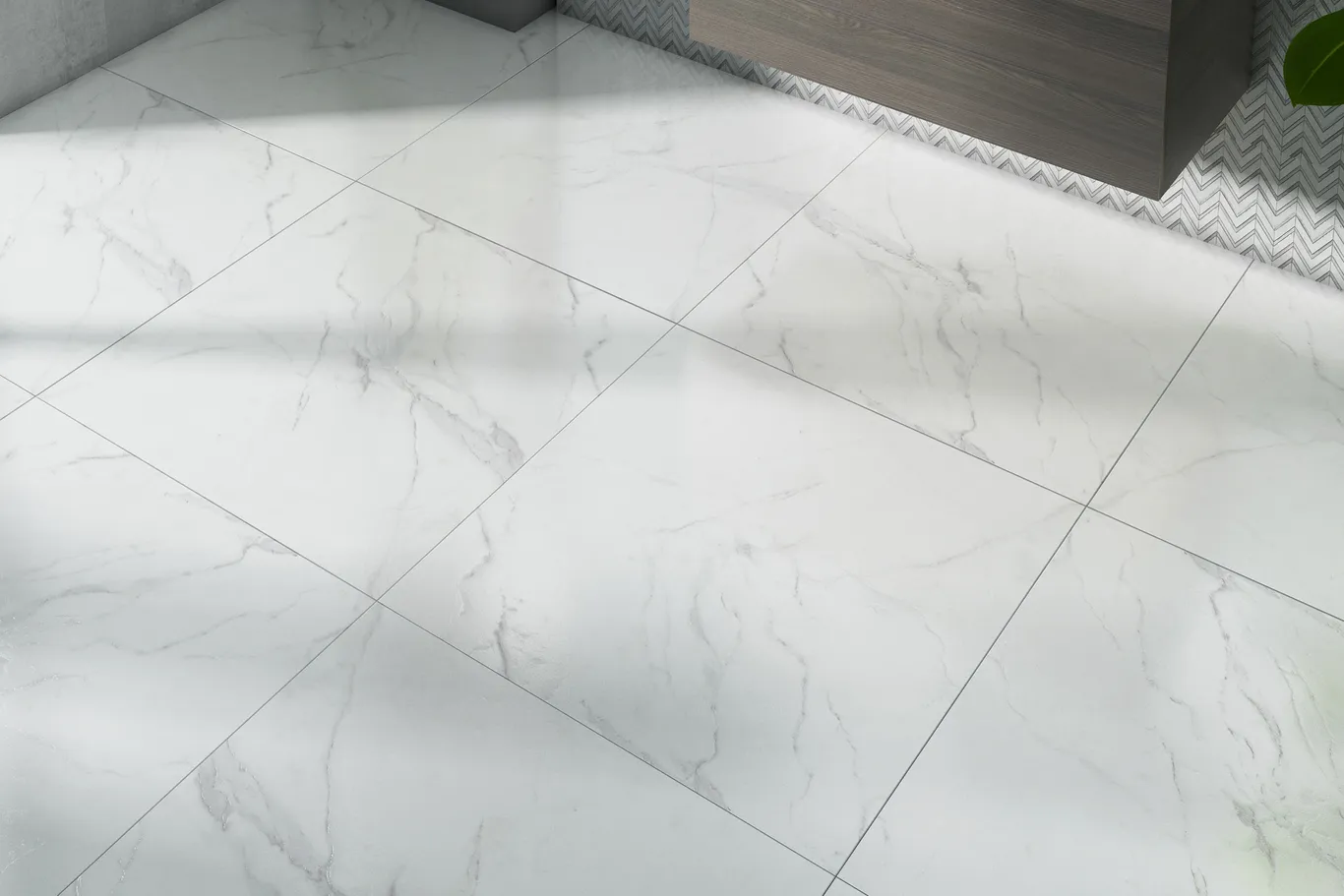 بلاط ارضيات بورسلان مقاس 80 ×80 سم، لون ابيض، موديل Pollone | شركة ابيات