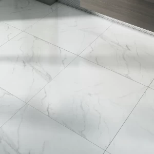 Floor Porcelain Tiles 80x80 cm, White Color, Pollone Model | Abyat Company