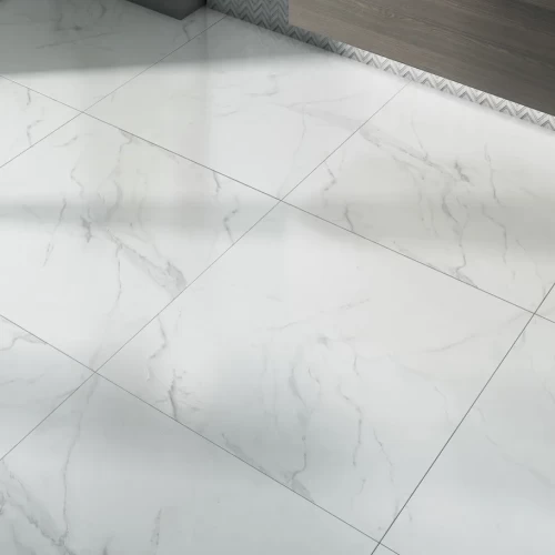 Floor Porcelain Tiles Size 80 x80  cm, White Color, Pollone Model