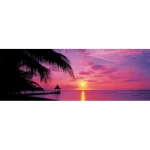 Wall Mural for Decoration sea design, size 366x127 cm, purple color