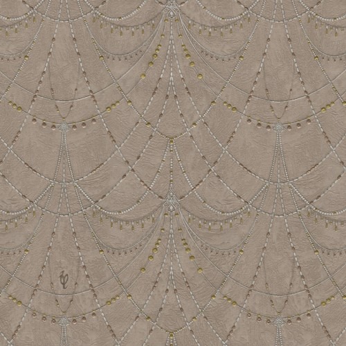 Italian Wallpaper Size 10m×1.06m, Brown Color, Model 85081 | Balbaid Decor Company