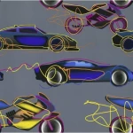 Youth and children wall decoration, multicolor, length 10 m, width 0.53 m, model 231519