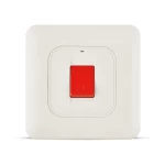 مفتاح مكيف 45 أمبير ثنائي القطب مع مؤشر ليد، لون ابيض، 7×7 سم، 250 فولت | سبكترا