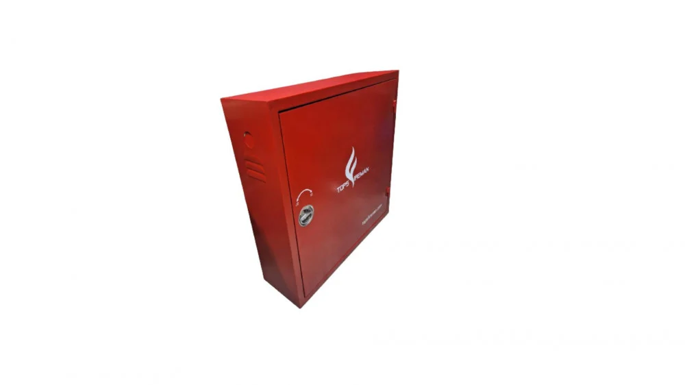 Flame Cabinet Red Color Size 80 cm × 80 cm × 23 cm | Tops fireman