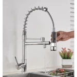 Streamlined Kitchen Mixer, High, Chrome