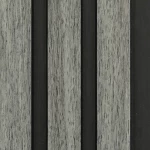 Corrugated wood replacement, size 12 x 290 cm, gray color