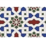 Moroccan Ceramic Tera Relief Cobalto, Size 28x14 cm, 8.5 mm Thickness