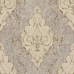 ورق حائط ايطالي كلاسيك مقاس 10 م× 1.06 م، لون بني فاتح، موديل 82908 