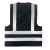  Reflective Safety Vest, Reflective strips, Size L, Black Color, 4 Pockets