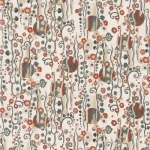 ورق جداري ورود لون بيج مع احمر، طول 10 م، عرض 0.53 م