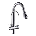One line desalination Washbasin Tap , Chrome Color