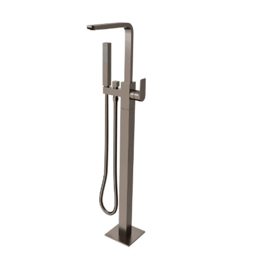 Floor Standing Shower Mixer With Movable Handle 107.3×27.5×21 cm, Matt Nickel | Hatch Company