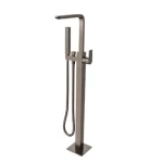Floor Standing Shower Mixer With Movable Handle 107.3×27.5×21 cm, Matt nickel