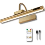 Wall LED Light with Battery, 5 Watt, 16 cm Height, 15 cm Arm Length, Golden Color