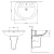 Washbasin With Half Base 40x60.5 cm, Model Noor | Saudi Ceramics - Image 2
