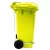 HDPE Plastic Waste Bin with Step, Capacity 120 Liters, Size 54x44.5x90 cm, Yellow Color, Model GPVIP