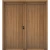 أبواب خشبية مزدوجة بريميوم بتصميم أنيق، لون بني، أبعاد 220 × 235 سم، موديل TR17