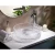 Countertop Round Wash Basin Clear Glass Size 39.5×39.5×12 cm