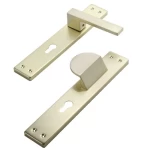 مقبض باب ثابت ومتحرك إتجاه اليسار باللون الذهبي