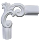 Local gypsum substitute engraved edging strip, size 22x22 cm 