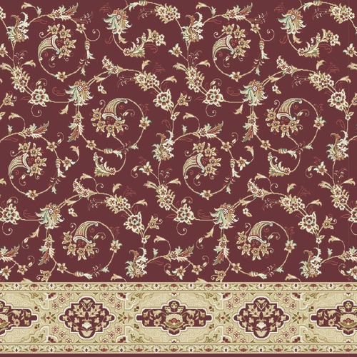 Decorated Mosque Carpet Synthetic Wool Red Color Islamic Design, Model alazhar | 