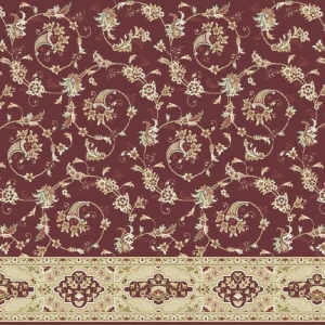 Decorated Mosque Carpet Synthetic Wool Red Color Islamic Design, Model alazhar | 