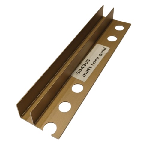 Small Aluminum Glass Holder Accessory 240 × 1.3 cm, Matt Rose Gold | 504305