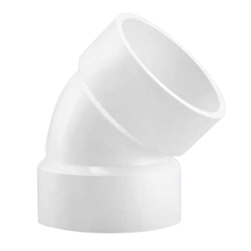 PVC Elbow 45° Schedule 40 1 ¼ inch White Color | Al-Jawdah Industrial Complex
