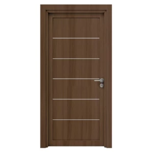 باب مدخل عالي الجودة خشب طبيعي 235×115 سم بني، سمك 6 سم | موديل M01