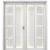 ابواب بريميوم خشب مزدوجة بتصميم كلاسيكي، مقاس 220 × 235 سم، لون ابيض، موديل GPR07