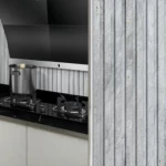 ألواح خشب جدارية، عرض 20 سم، سماكة 120 ملم، رمادي 