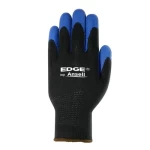 Abrasion Resistant Safety Gloves Abrasion resistant fabric with PVC impact bumpers, Blue/Black Color, size 7 Small