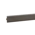 Wooden Wall Skirting, Size 240x4.5x1 cm, dark grey Color, Model 483341