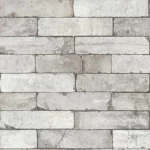 German stone wallpaper, size 10 m x 0.53 m, light gray color, model 446302  